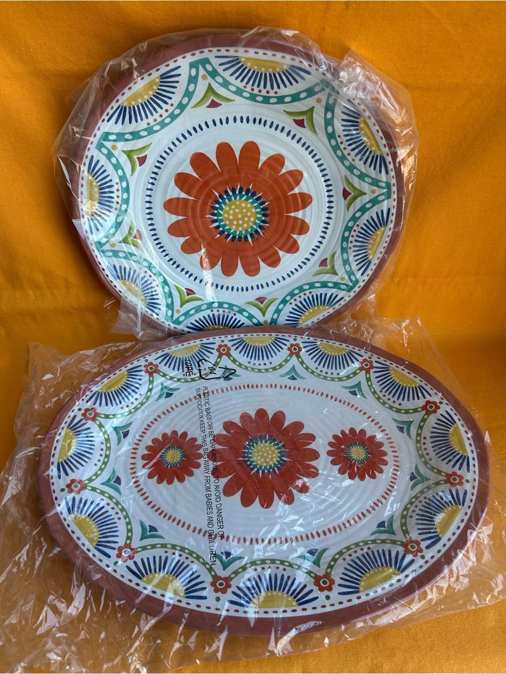Vera Cruz Melamine Platter - Set Of 2